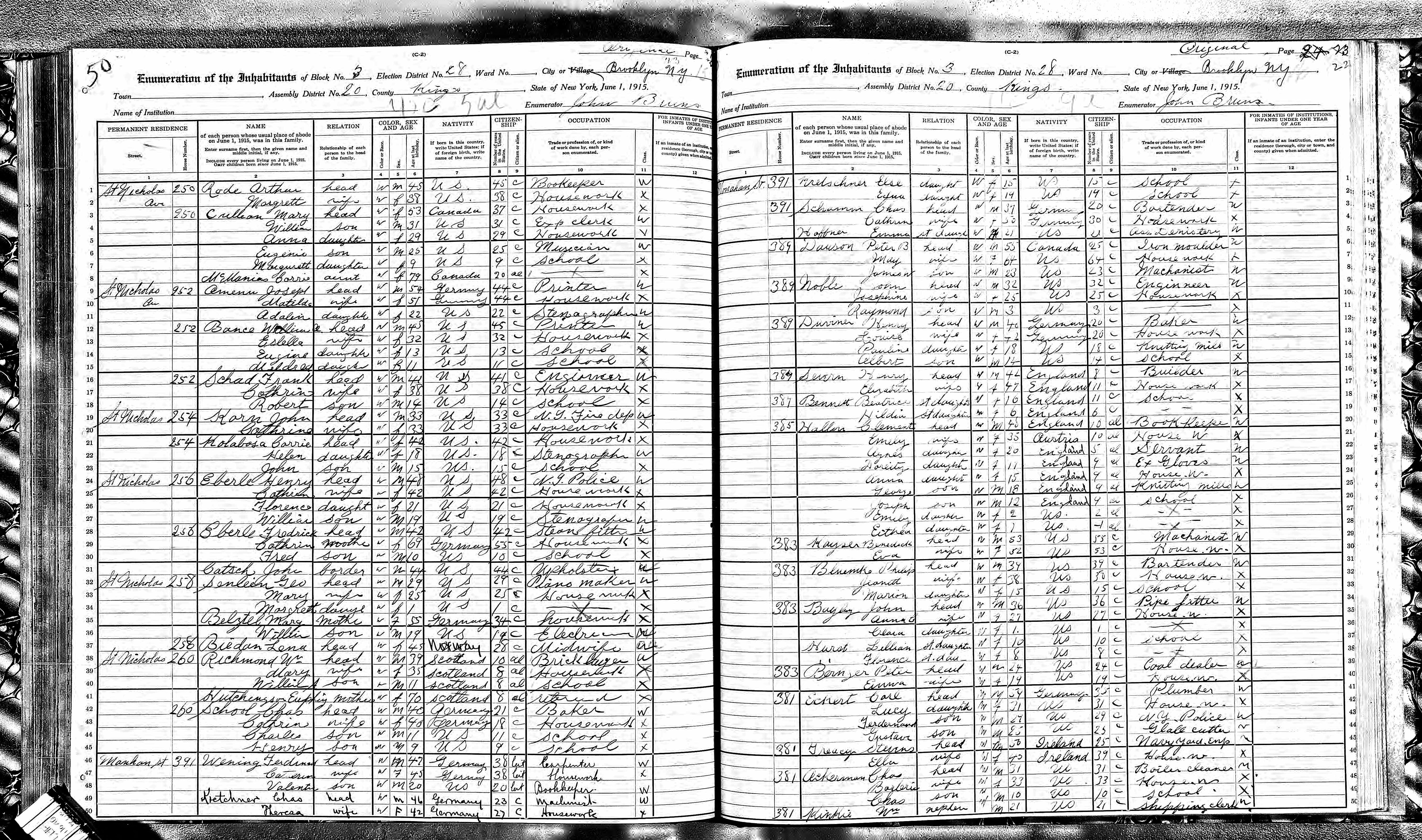 1915 NY Census Baileys & Lillian Hurst.jpg
